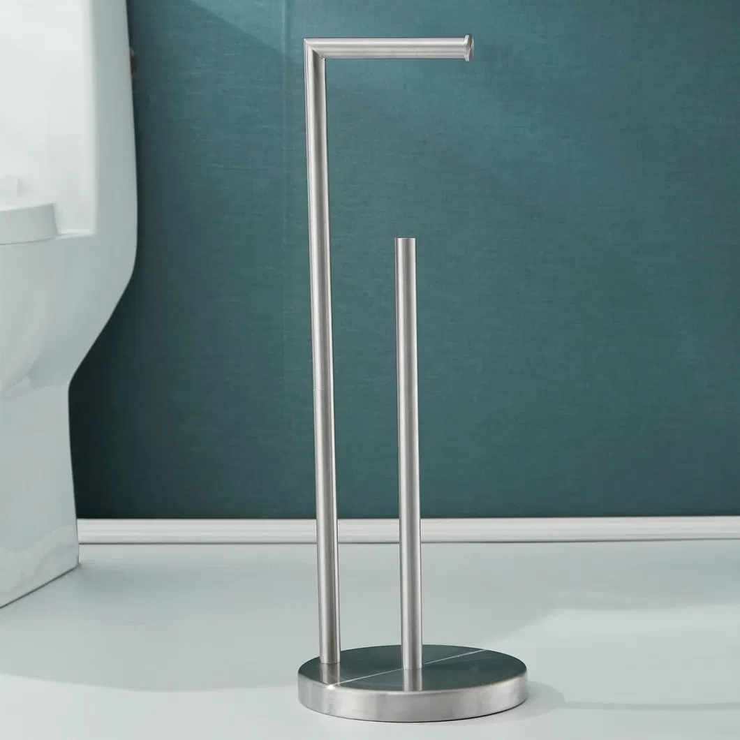 Bathroom Accessory Roll Stand Toilet Brush Holder Free Standing Toilet Paper Holder