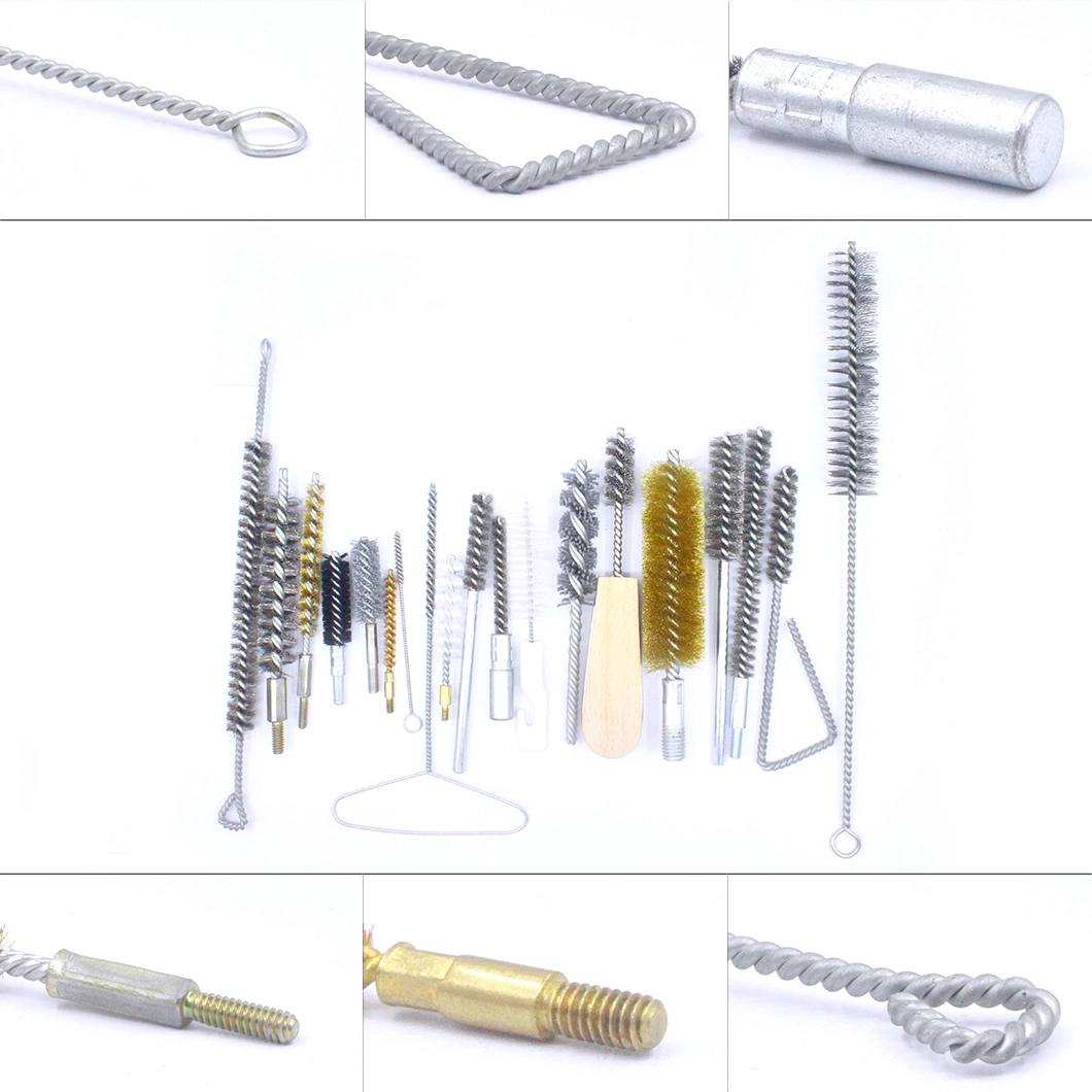 Round Head Stainless Steel Wire Polishing Pipeline Brush, Surface Cleaning Tube Brush