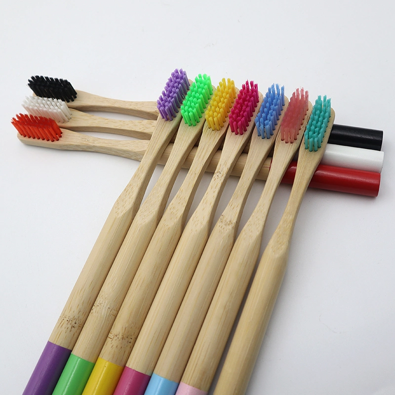 Eco Friendly Teeth Health Natural Bamboo Round Handle Toothbrush