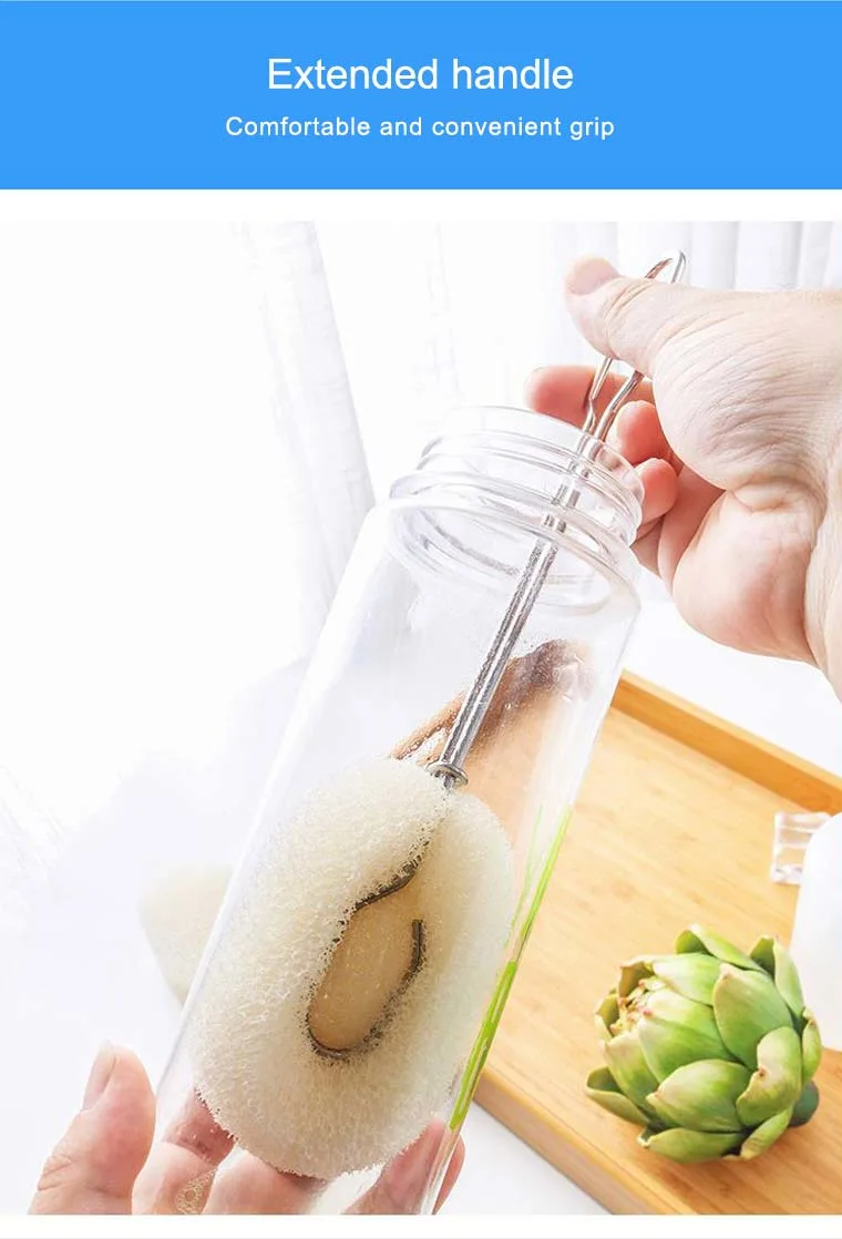 Free Samples for OEM ODM Kitchen Spot Cup Brush Cup Clean Sponge Long Handle Glass Brush Bottle