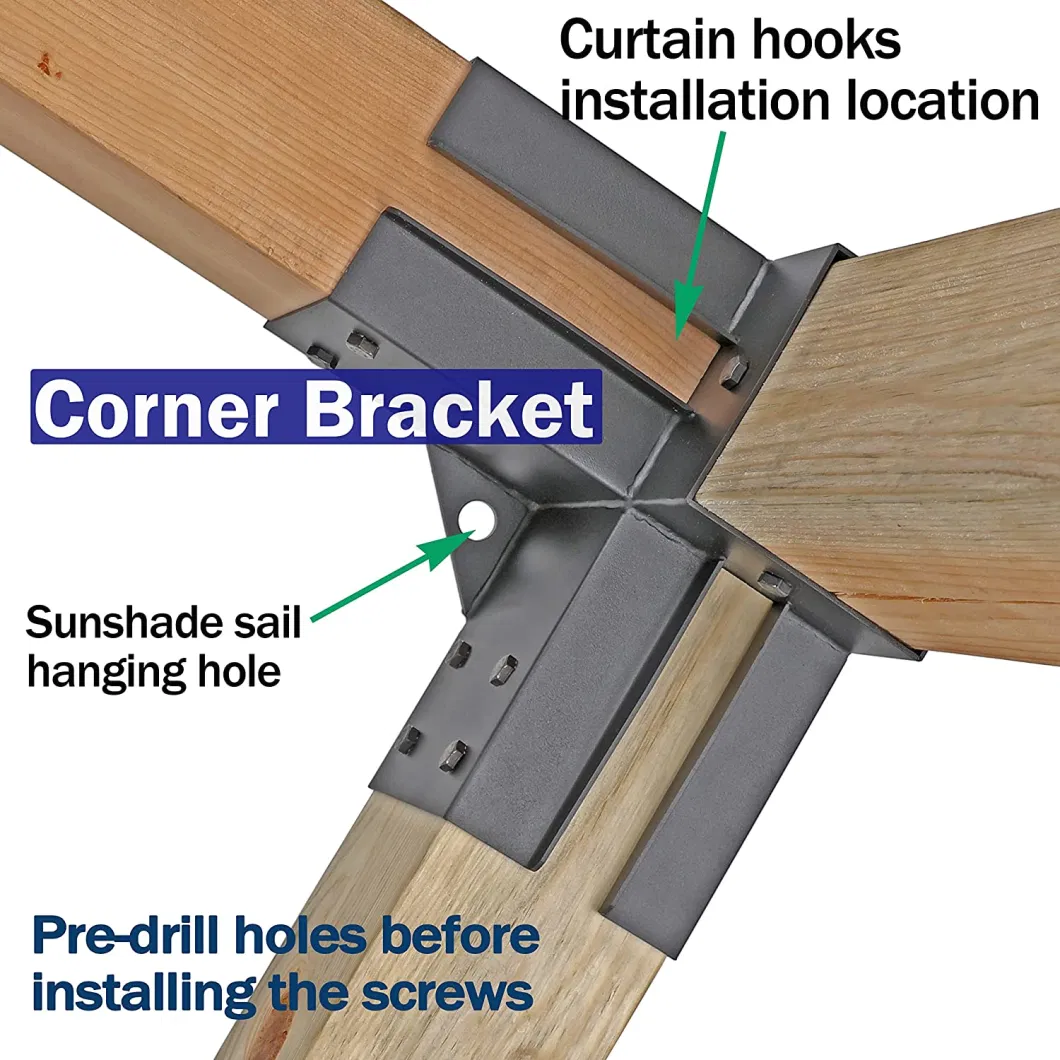 Bracket Carbon Steel Bracket Arches Metal Hardware Easily Assembled, Sustainable Pole Holder Bracket