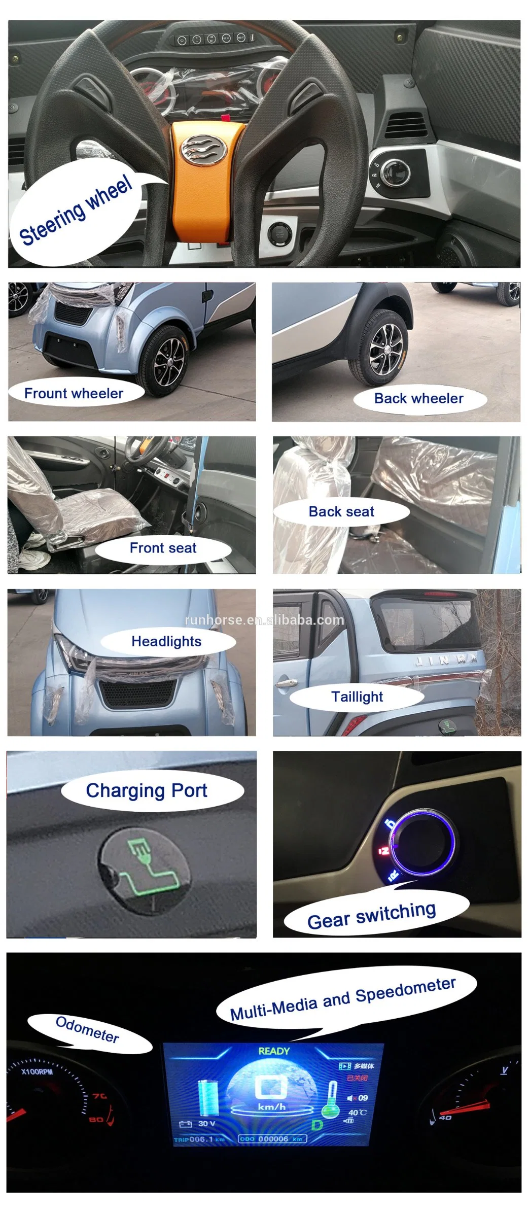 EEC L6e 3 Seater Adult Small Electric Car for Adults