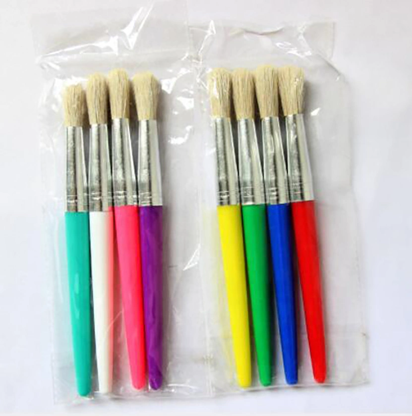 Nylon Head Plastic Bristles Painting Pen Oil Paint Brushes Children Painting Tool