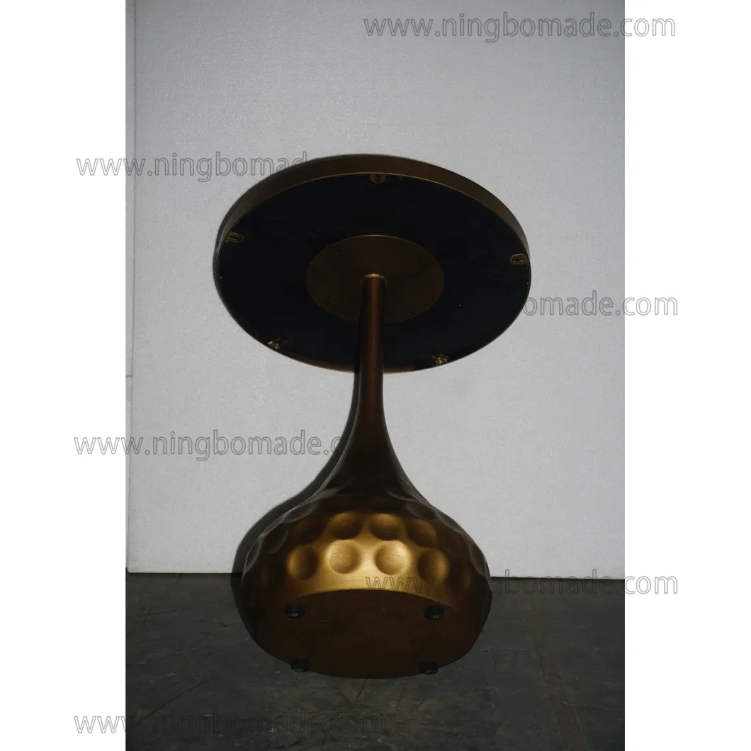 Unique Metallic Luxury Furniture Natural Reclaimed Elm Brush Rose Gold Iron Lamp Table