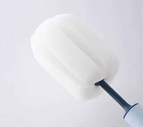 Removeable Long Plastic Handle Sponge Cleaning Brush