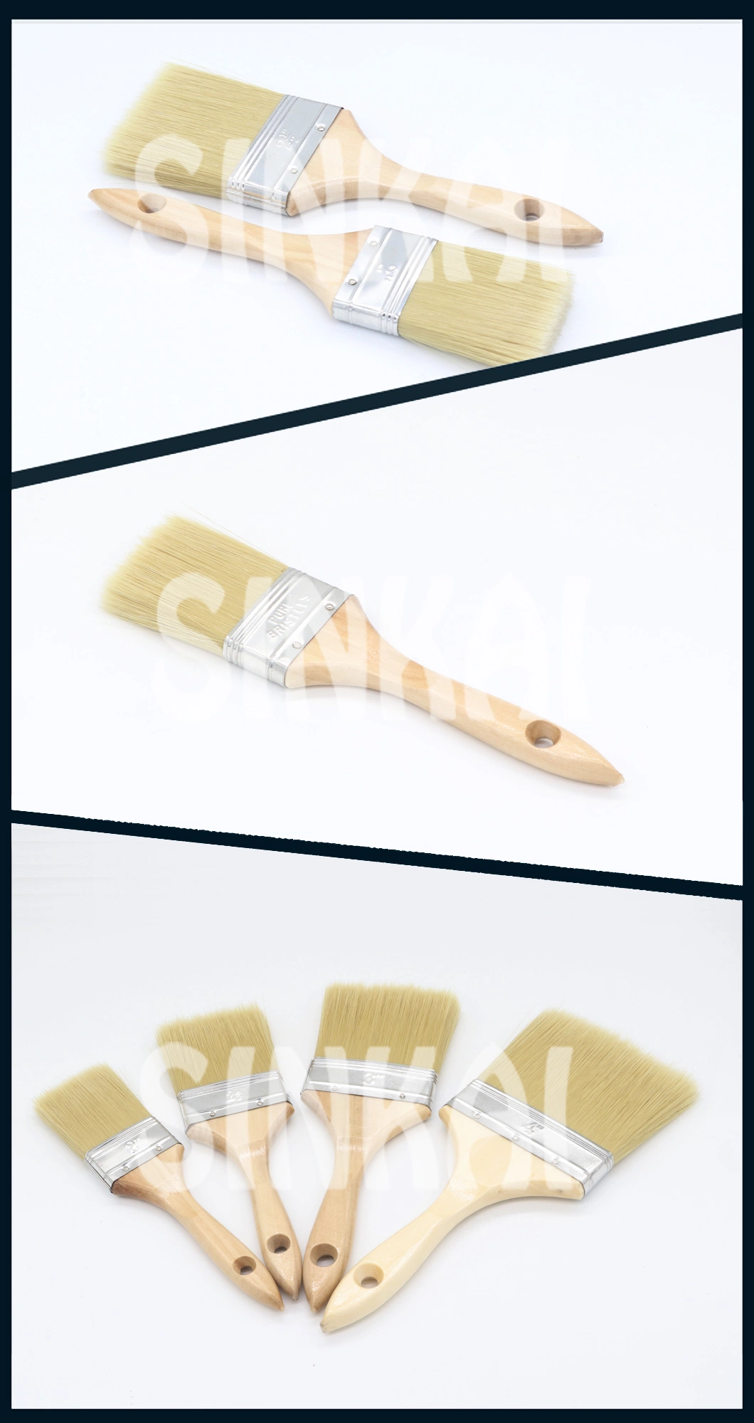 Reliable and Good 40mm Steel Ferrule Paint Brush with High Quality