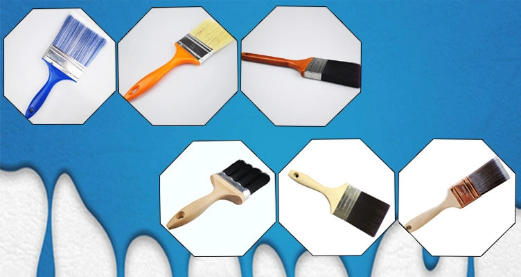 Wooden Handle Ceiling and Wall Paint Brushes for Painters