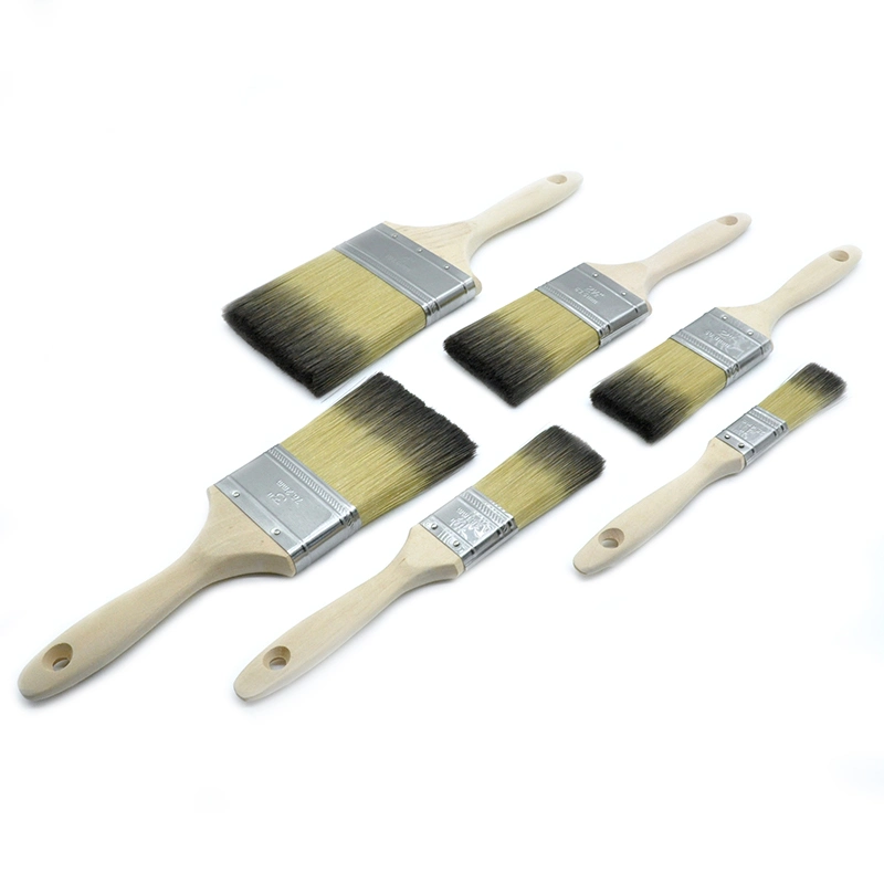 MSN Wooden Handle Dual Colored Design Paint Brush Good Visual Effect Commercial Paint Brush