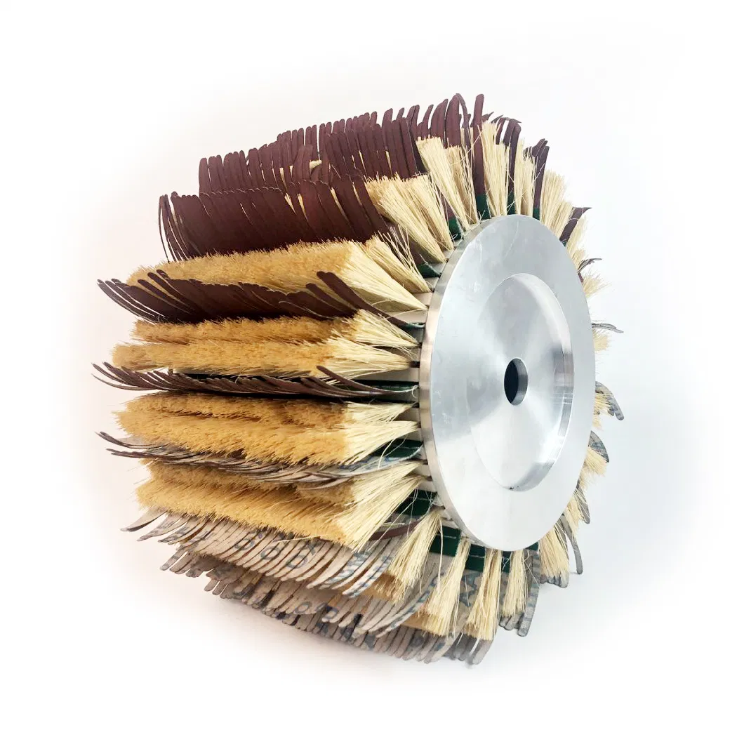 Sisal + Sandpaper Roller Brush for Furniture and Wooden Grinding and Polishing