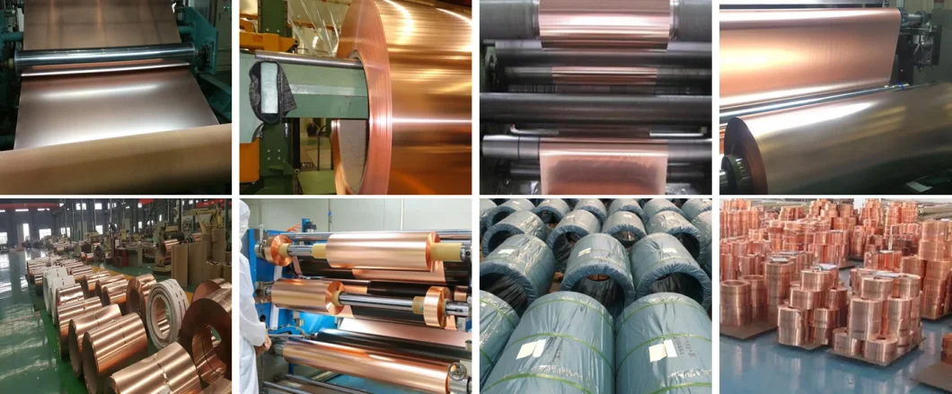 0.01mm 0.02mm 0.03mm 0.04mm Thick Pure Narrow Copper Strip Foil Rolled