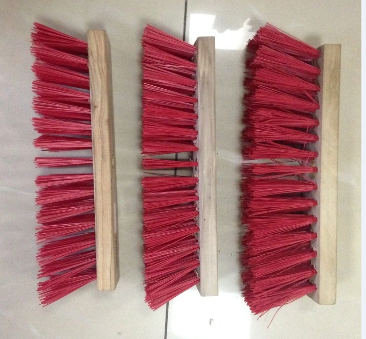 Floor Wall Brush Plastic Filament Brush Wooden Handle in Brush