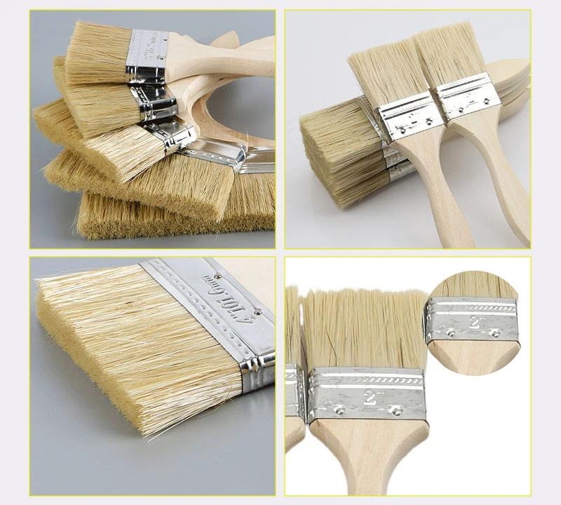 Synthetic Hand Tool Wooden Furniture Paint Brushes for Oil Painting