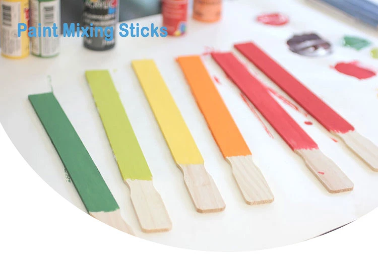 Eco-Friendly Flat Stirrer or Bamboo Mixing Paint Stick