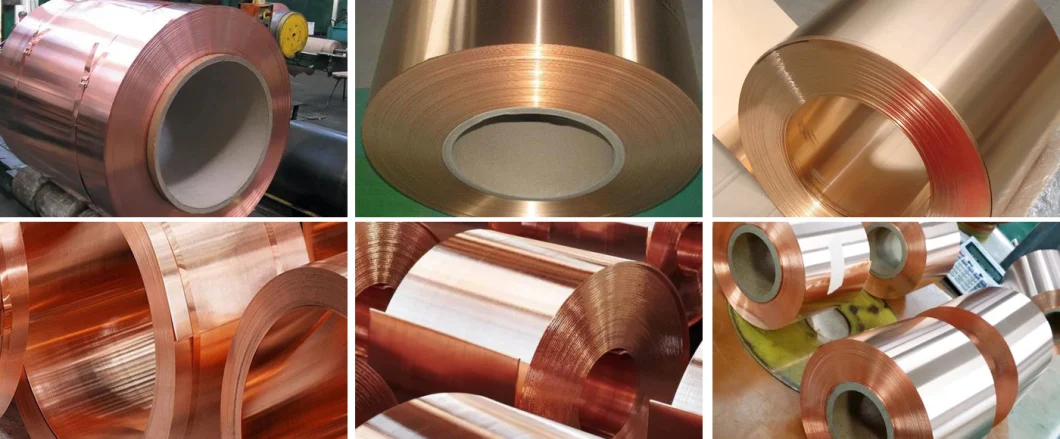 0.01mm 0.02mm 0.03mm 0.04mm Thick Pure Narrow Copper Strip Foil Rolled