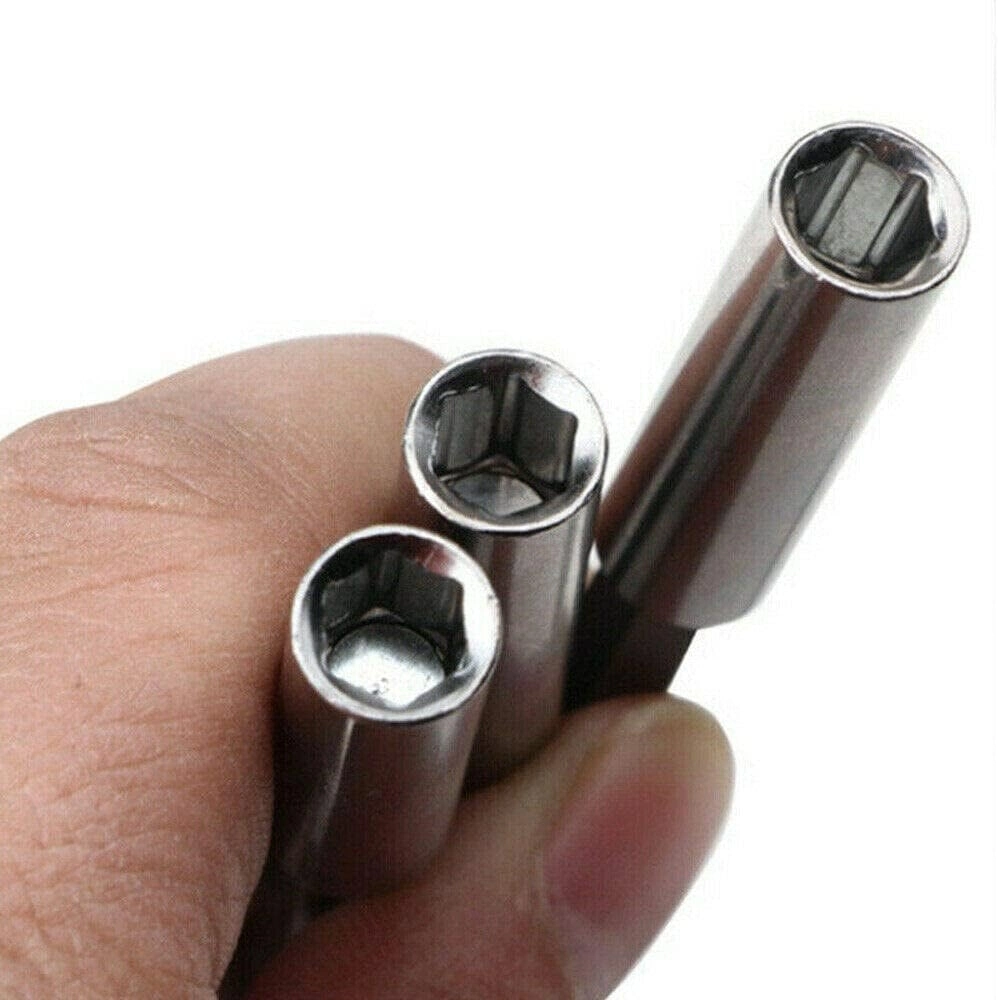 Punch Bit Lengthening Rod Inner Hexagon Bit Lengthening Sleeve 1/4 Magnetic Bit Post Extension Rod Screwdriver Extension Rod