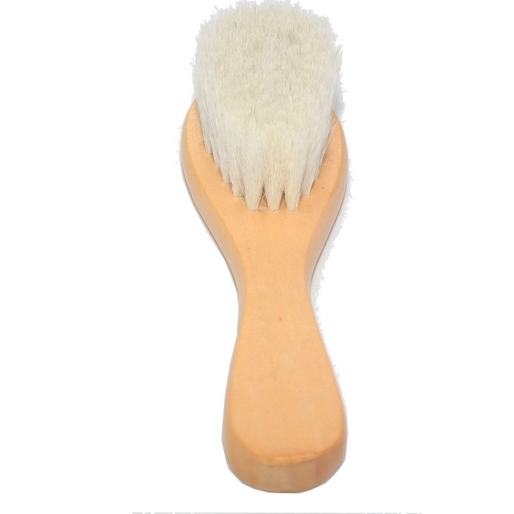 Baby Hair Brush Bath Brush with Wooden Handle and Super Soft Goat Bristles for Newborns &amp; Toddlers