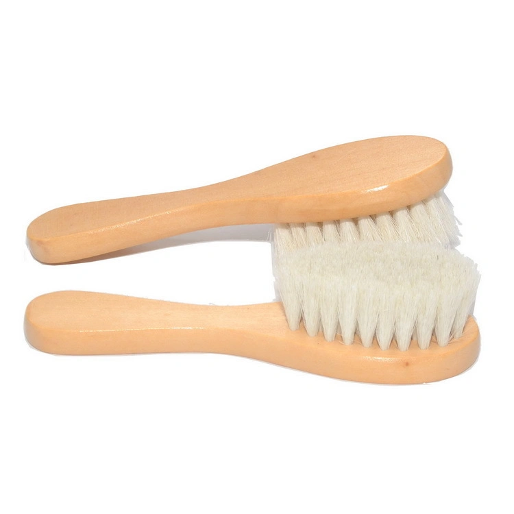 Wooden Baby Hair Brush Bottle Baby Brush with Natural Goat Hair Bristles Infant Hair Helps Prevent Cradle Cap