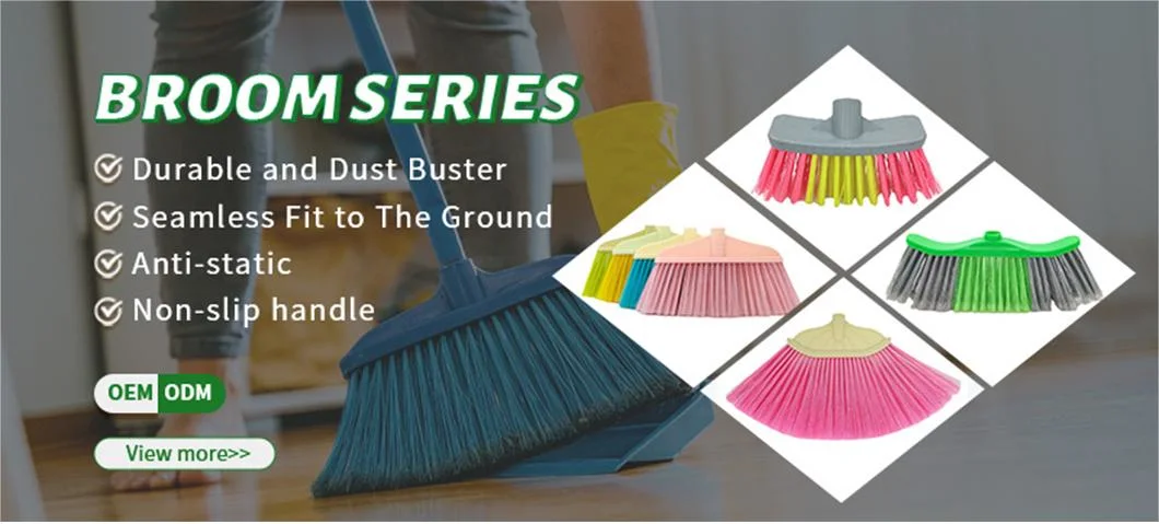 Wholesale Factory Price Wooden Handle Plastic Floor Broom Brush