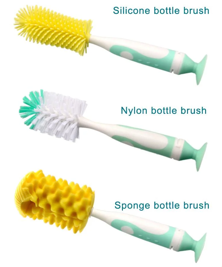 Long Handle Feeding Bottle Cleaning Set Nylon Baby Bottle Brushes