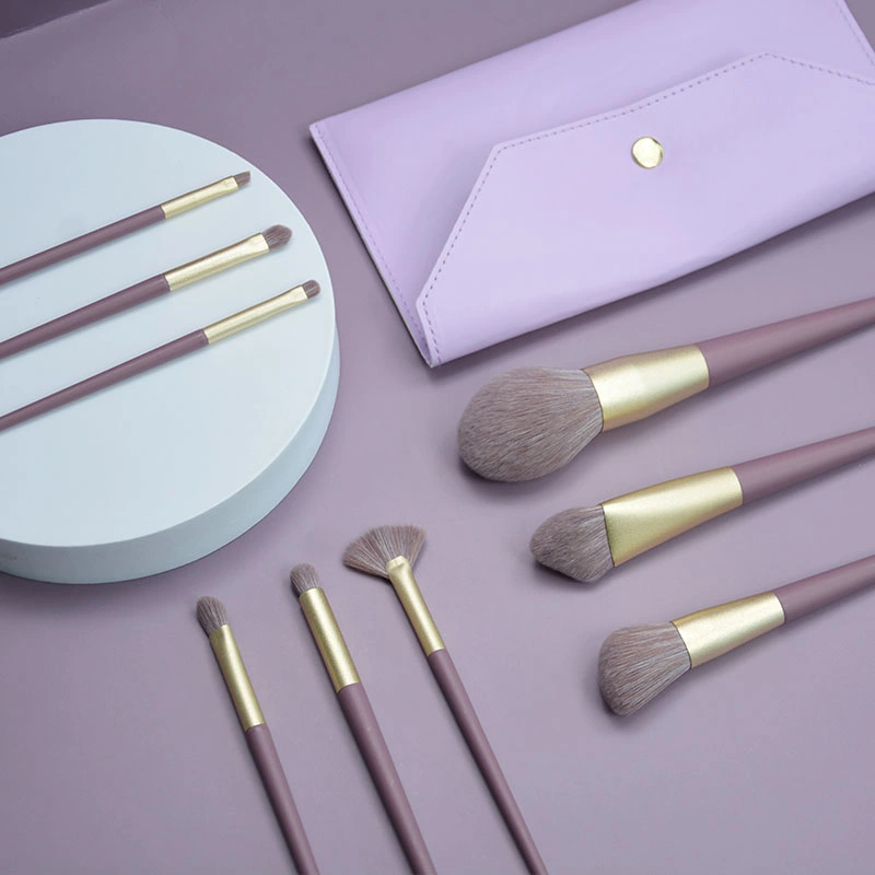 Basic Customization Purple Handle 9PCS Makeup Brush Set Professional Brush