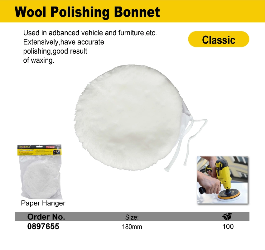 Crownman Masonry&Painting Tools, 180mm Wool Polishing Bonnet