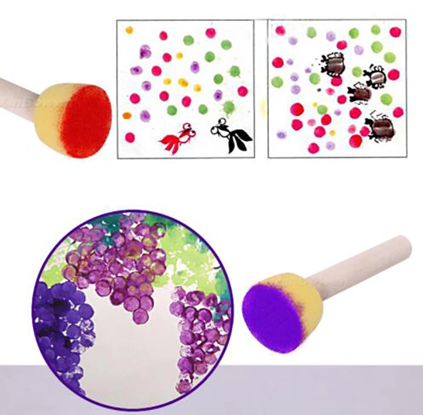 Watercolor Round Sponge Artist Brush for School