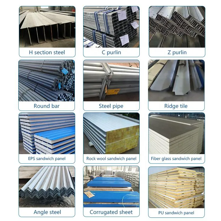 Factory Prefab Light Steel Structure/Workshop Steel Frame to USA