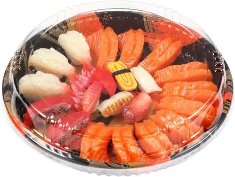 Various Types Sushi Tray with Lid Sashimi Platter Salad Fruit Plastic Food Packaging Box Customized Wholesale