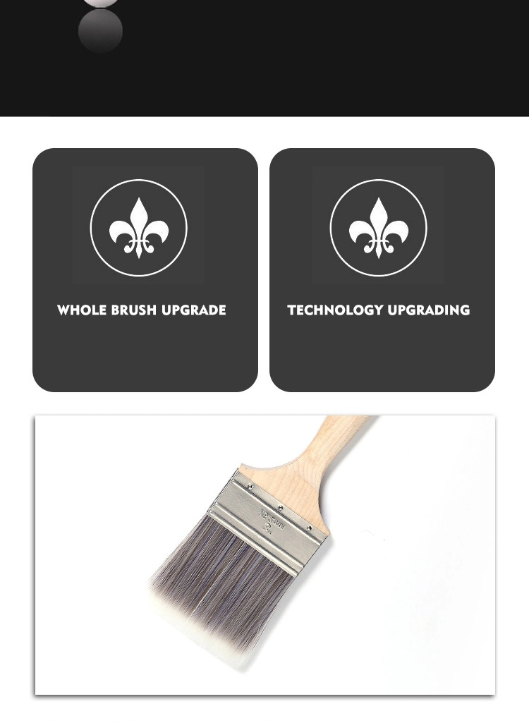 Nylon Brush Wood Custom Logo Hair Purdy Angled Paint Flat Brush Brushes Custom Logo Purdy