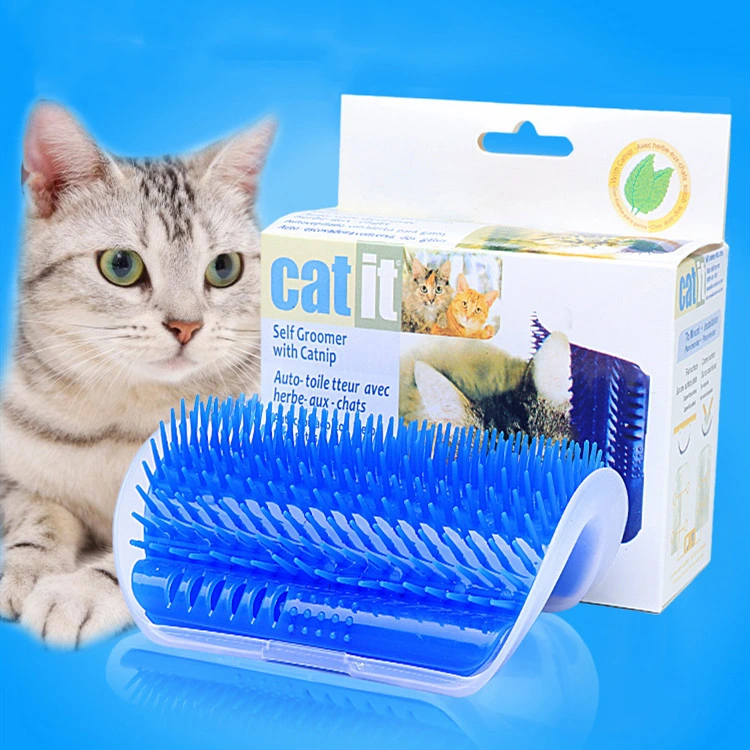 Pet Hair Grooming Tool Cat Self Groomer Wall Corner Massage Comb Brush