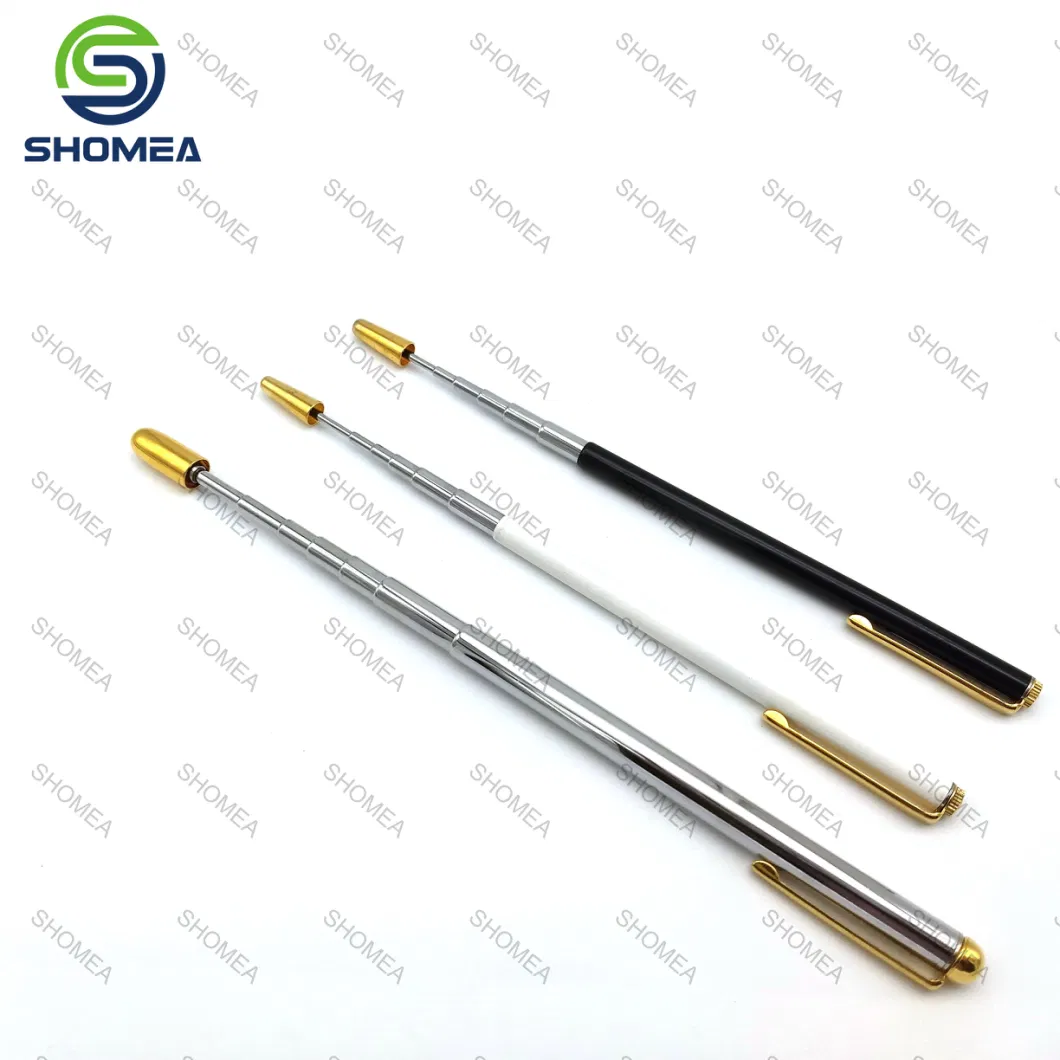 Custom Stainless Steel Telescopic Rod Telescopic Miniature Pointer Pole Extension Point Rod Orange Rubber Handle