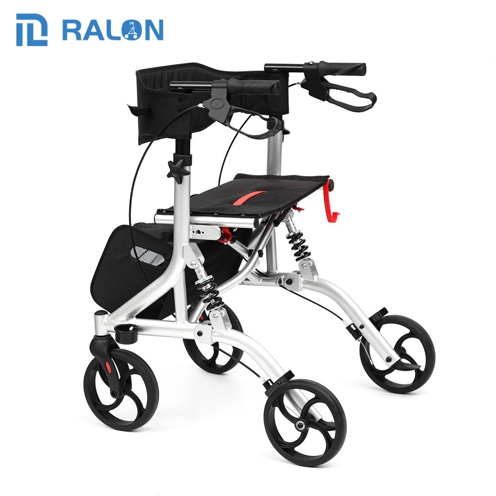 Aluminum Alloy Frame Four Wheel Foldable with Basket Multifunctional Classic Roller and Walker