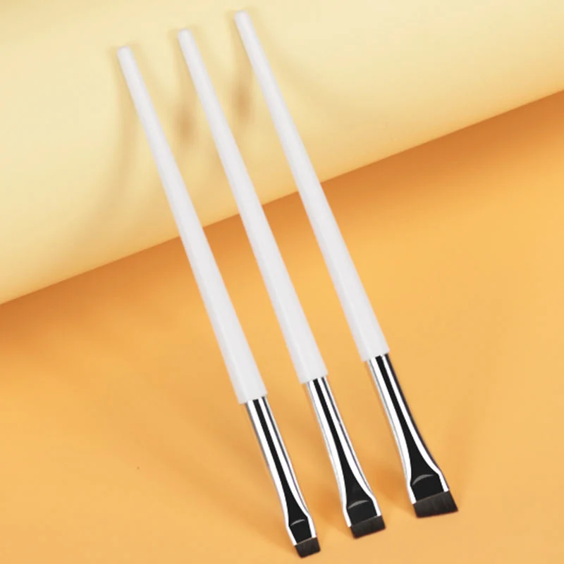 Professional White Small Angled Blade Contour Brushes