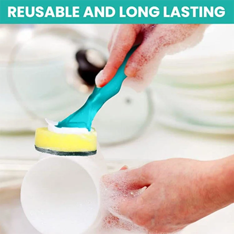 Dish Wand Sponge for Kitchen Sink Cleaning Brush Soap Cleaning Brush