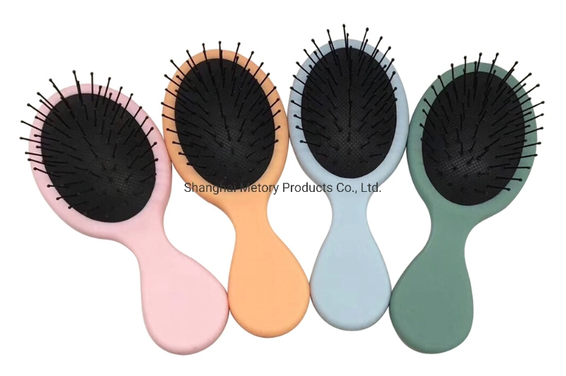 Private Label Portable Oval Mini Wet Paddle Detangling Hair Brushes