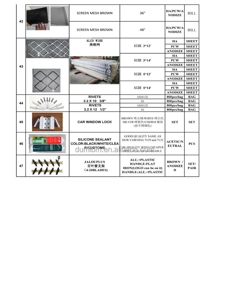 Water Wind Proof Aluminum and Metal Louver Frame Jalouplus for Window