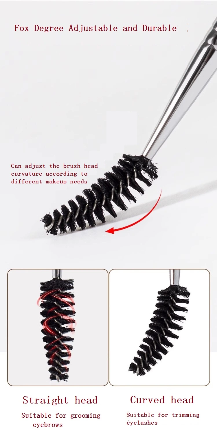 Double Headed Eyebrow Brush Eyelash Curl Spiral Brush Single Angled Eyebrow Eye Makeup Brush Tool