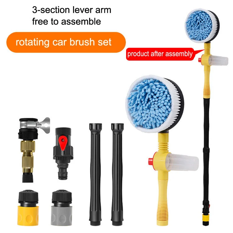 Multifunctional 360 Degree Automatic Rotating Car Detailing Brush Kit with Foam Pot