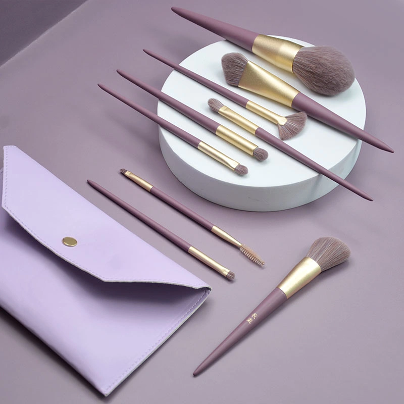 Basic Customization Purple Handle 9PCS Makeup Brush Set Professional Brush