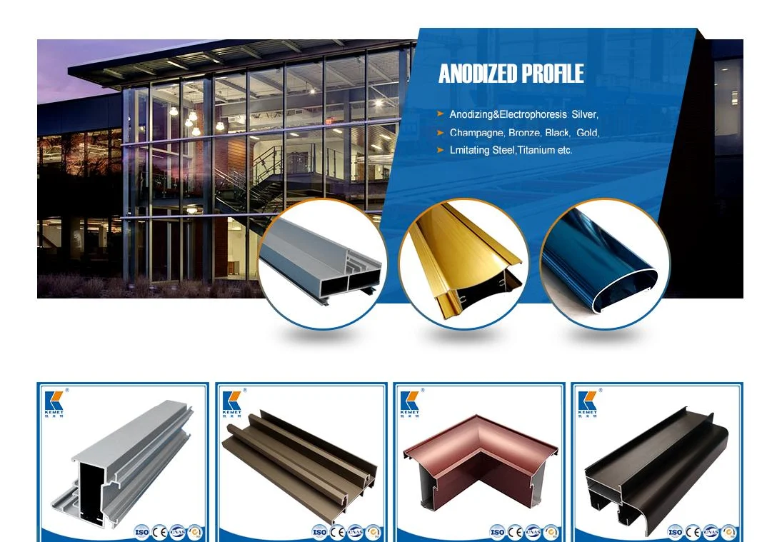 Anodized Aluminum Profiles Silver Bronze Aluminum Window Frame