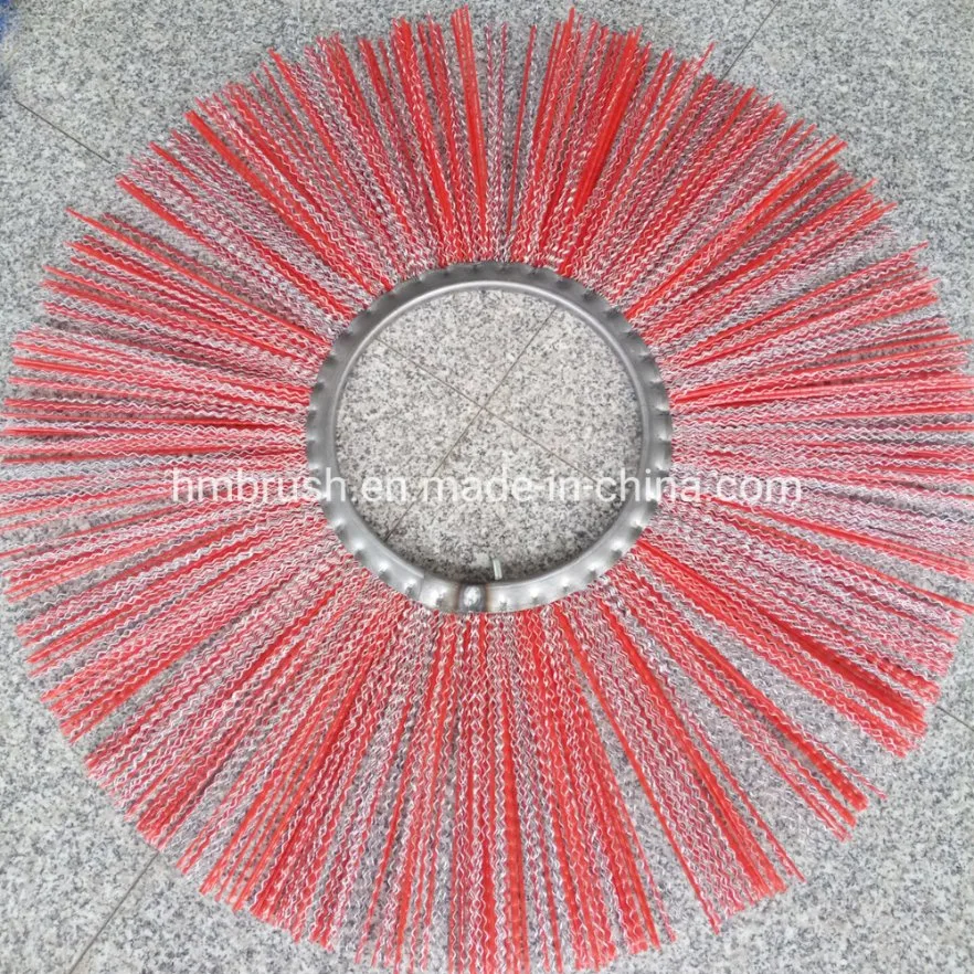 7&quot; 24&quot; Poly and Wire Flat Ring Wafer Brush