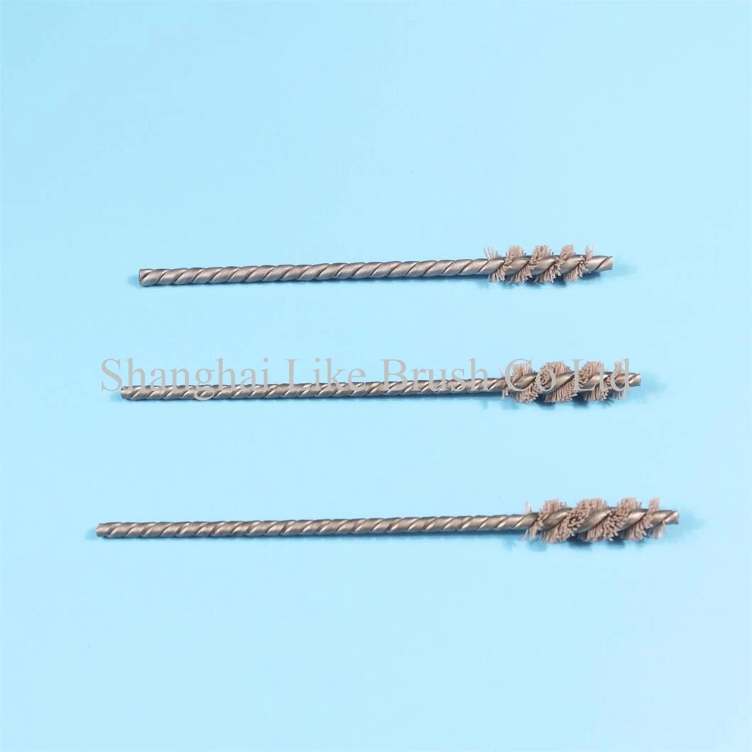 Strong Flat Steel Stem Abrasive Tube Polishing Brushes