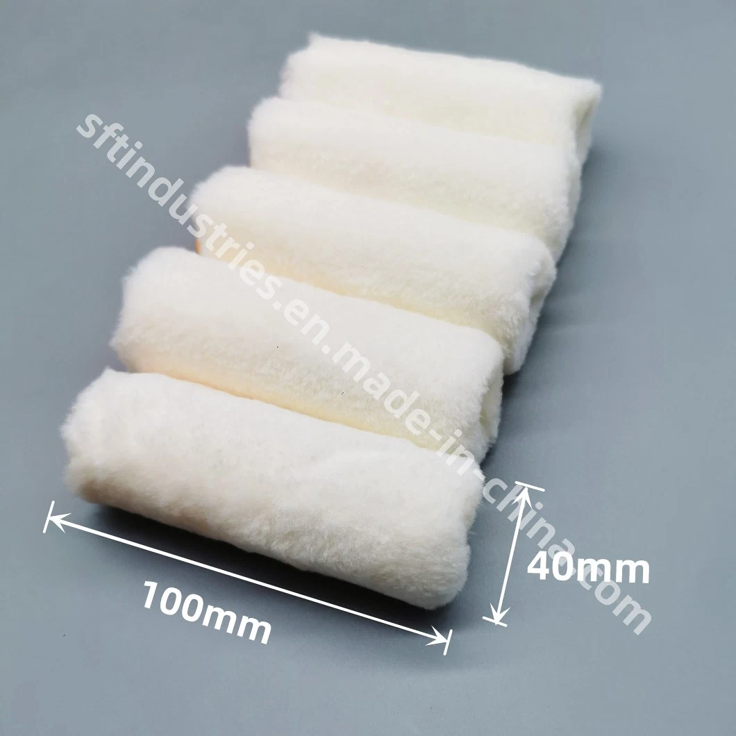 40mm Diameter Wool Roller Sleeves Solvent Resistant Roller Brushes