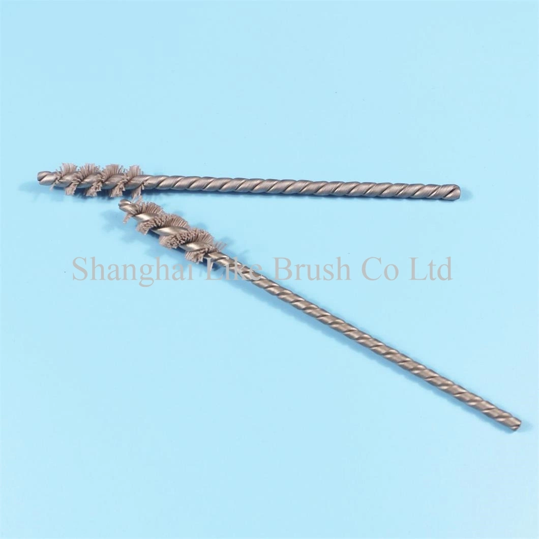 Strong Flat Steel Stem Abrasive Tube Polishing Brushes