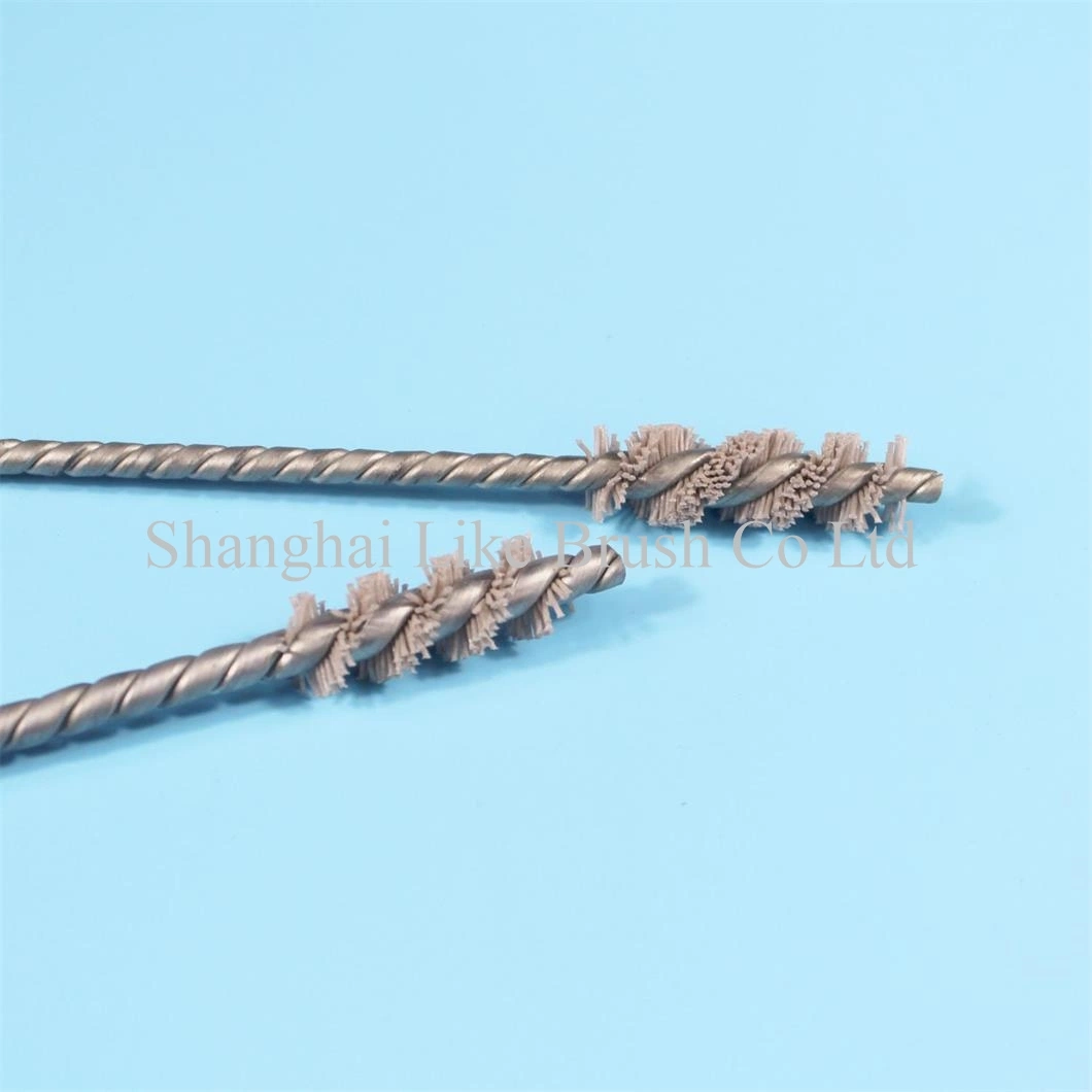 Strong Flat Steel Stem Abrasive Tube Polishing Brushes