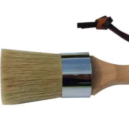 Painted Plastic Handle Round Chalk Paint and Wax Brush