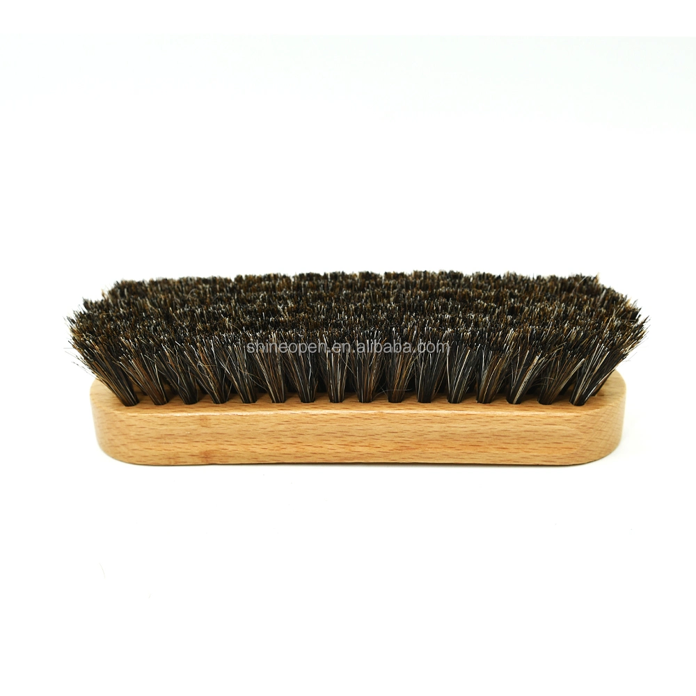 Shineopen Hot Selling Wooden Handle Natural Car Interior Cleaning Professional Leather Polish Brush