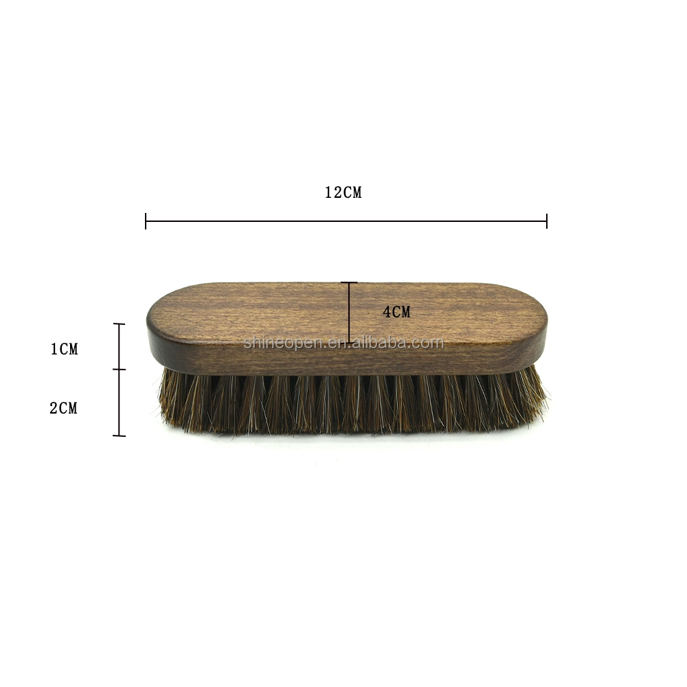 Shineopen Hot Selling Wooden Handle Natural Car Interior Cleaning Professional Leather Polish Brush