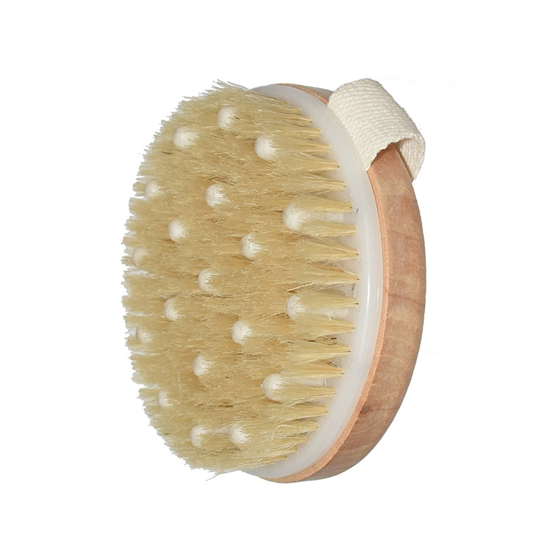 Gentle Massage Node Wet and Dry Body Brush Exfoliator with Massage Beads