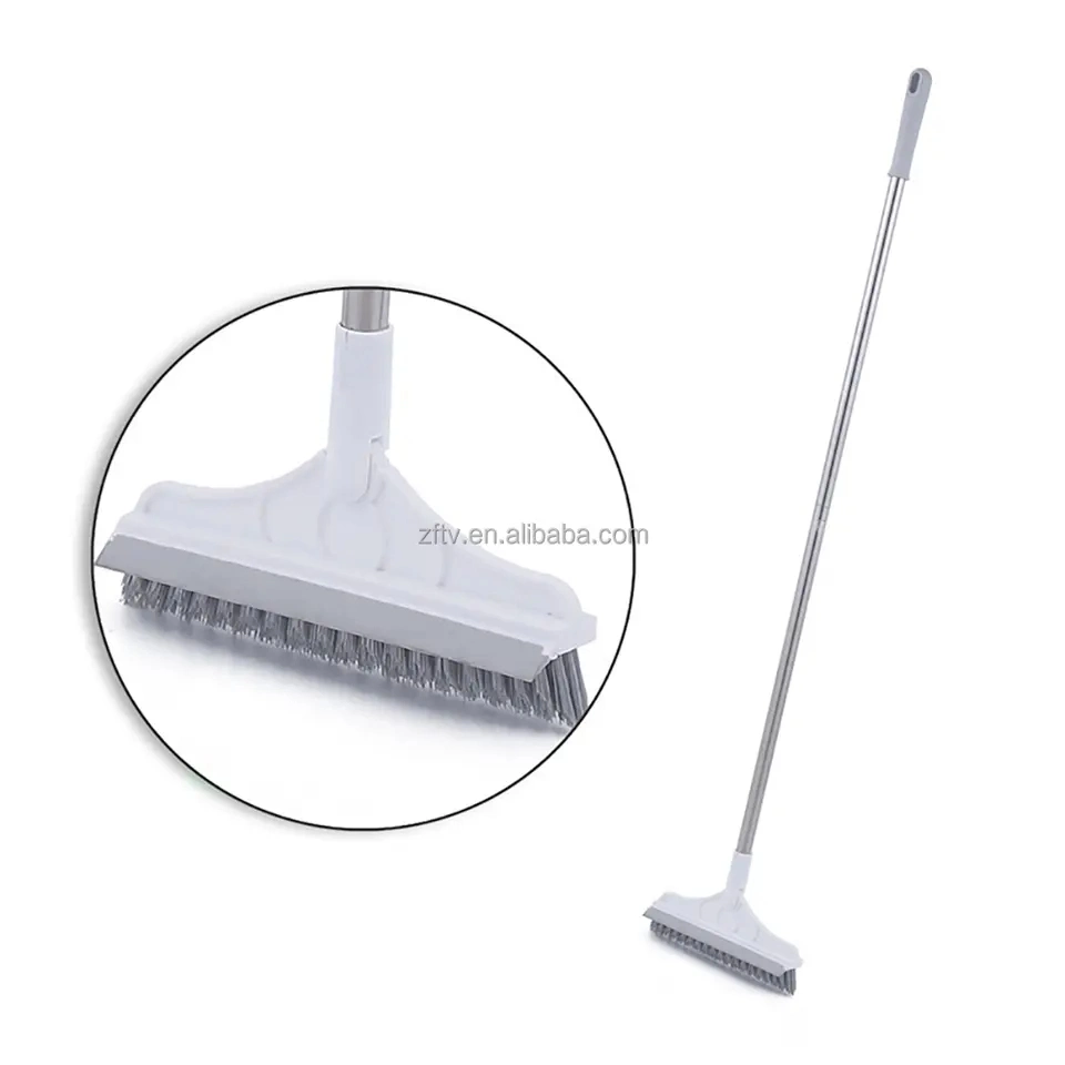 Toilet Corner Ground Seam Cleaning Brush Rotatable Handle Brooms Floor and Cleaning Sweeping Brush